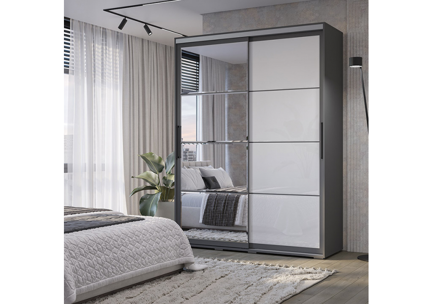 Шкаф-купе Крафт-6 1,6 м ШКК-06 1602 (Графит)