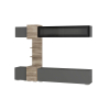 Гостиная Рейн 2200 (Графит/Дуб каньон)