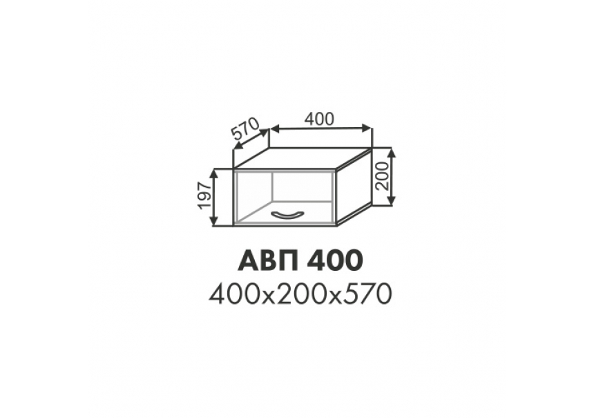 Эстель шкаф антресоль АВП 400