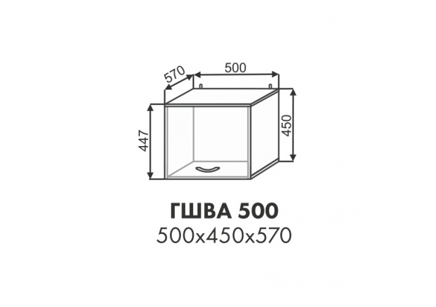 Эстель шкаф антресоль высокая ГШВА 500
