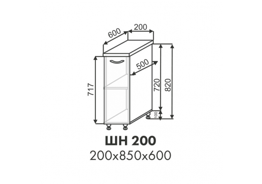 Эстель шкаф нижний ШН 200