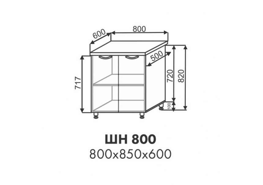 Эстель шкаф нижний ШН 800