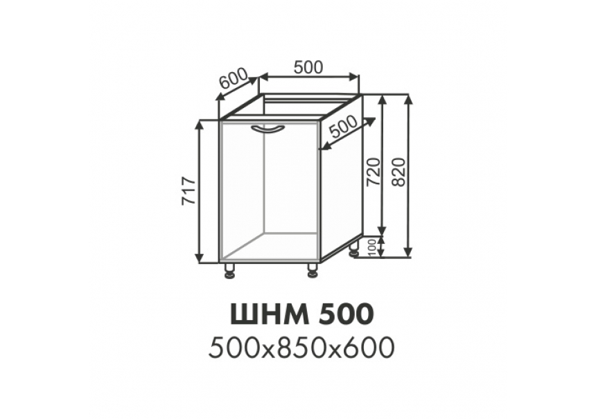 Эстель шкаф нижний под мойку ШНМ 500