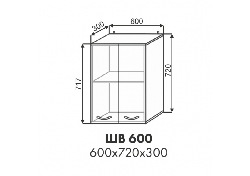 Эстель шкаф верхний ШВ 600
