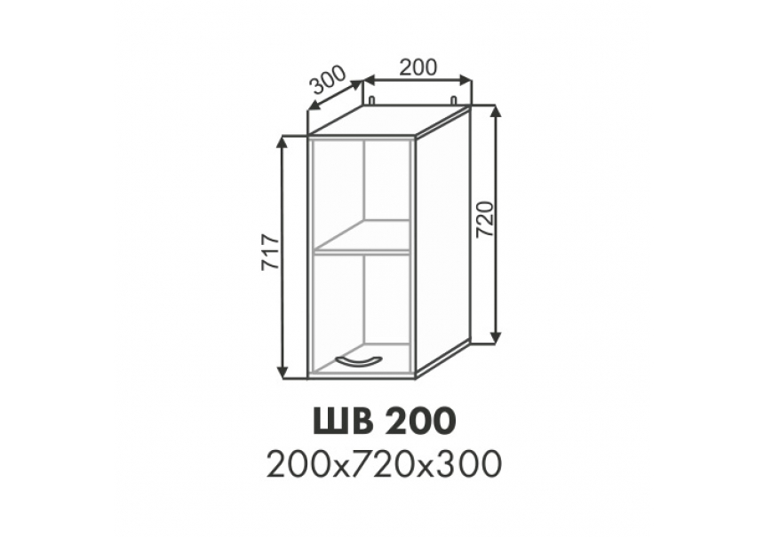 Эстель шкаф верхний ШВ 200