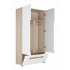 Палермо-3 шкаф 2-х ств. комбинированный ШК-009 Ясень светлый / белый глянец 1000 Авалон
