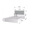 СГ Акцент Кровать №1200М с настилом ЛДСП (белое сияние/веллюкс 49)